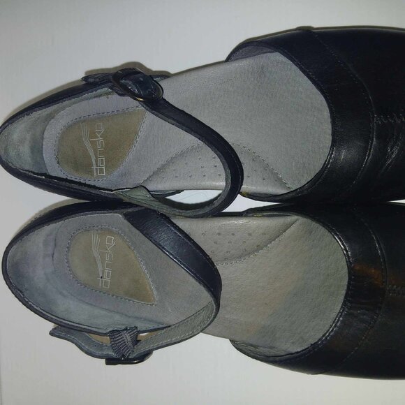 Dansko Black Sam Ankle Strap Mary Jane Style Clogs sz 41 EU (10/10.5 US) - Picture 5 of 8